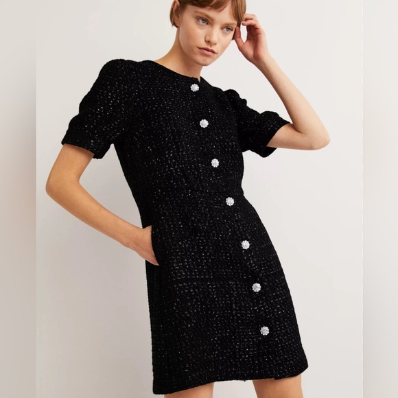 Boden Textured Tweed Mini Dress - Picture 3 of 8